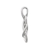 14k White Gold Teardrop Knot Pendant