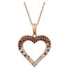 1/2 CTW Diamond Heart 18-Inch Necklace in 14K Rose Gold