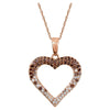 1/2 CTW Diamond Heart 18-Inch Necklace in 14K Rose Gold