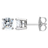 Pair of 1 1/2 CTTW Basket-Style Friction Post Stud Earring in 14k White Gold