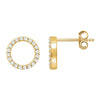 14k Yellow Gold 1/5 ctw. Diamond Circle Earrings
