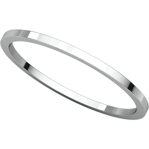 Platinum 1mm Flat Band, Size 5