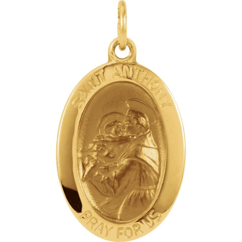 Sterling Silver 19x13.5mm St. Anthony of Padua Medal