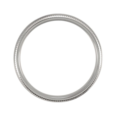 Titanium Double Milgrain Band, Size 6.5