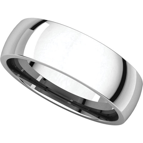 Continuum Sterling Silver 6mm Light Comfort Fit Band, Size 10