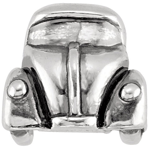 Sterling Silver 15x10.75mm Beadle Bug Car Bead