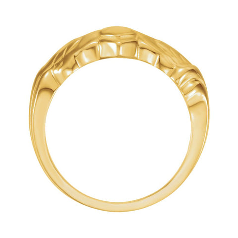 14k Yellow Gold Holy Spirit Heart Ring, Size 7