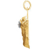 14K Yellow 23x16.5mm Face of Jesus Pendant