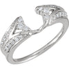 14K White Gold 1/4 CTW Diamond Ring Wrap (Size 7)
