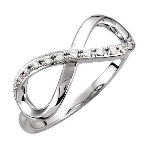 14k Yellow Gold .05 CTW Diamond Infinity-Inspired Ring, Size 7