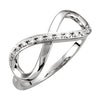 14K Yellow Gold 0.05 CTW Diamond Infinity Ring (Size 6)