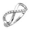14K White Gold 0.05 CTW Diamond Infinity Ring (Size 6)