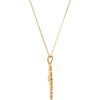 14k Yellow Gold 1/10 CTW Granulated Design 18" Necklace