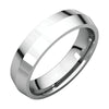 14k White Gold 5mm Knife Edge Comfort-Fit Band, Size 8.5
