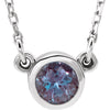Sterling Silver Imitation Alexandrite 16-inch Necklace