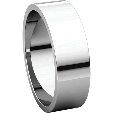Sterling Silver 8mm Flat Band, Size 9