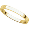 14k Yellow Gold 2mm Flat Band, Size 9