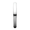 14k White Gold 2.5mm Half Round Band, Size 8