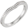 1/6 CTW Diamond Wedding Band for Matching Engagement Ring in 18k White Gold (Size 6 )