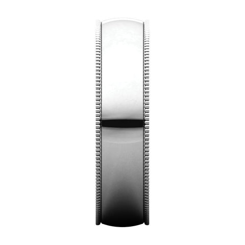 14k White Gold 5mm Light Comfort Fit Milgrain Band , Size 5