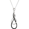 1 1/3 CTTW Black and White Diamond 18-inch Necklace in 14k White Gold