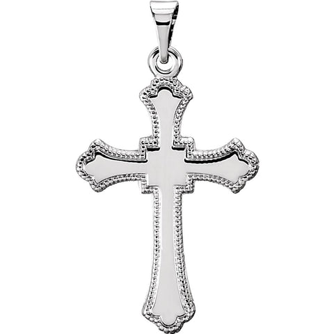 Platinum 21x15mm Cross Pendant