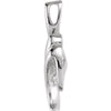 14k White Gold Freeform Pendant