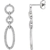 Pair of 5/8 CTTW Diamond Earrings in 14k White Gold