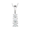 14K White Gold 1/3 CTW Diamond 3-Stone 18-Inch Necklace
