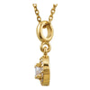 14k Yellow Gold Halo-Style Pendant or Necklace