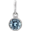Sterling Silver Imitation Aquamarine Birthstone Charm