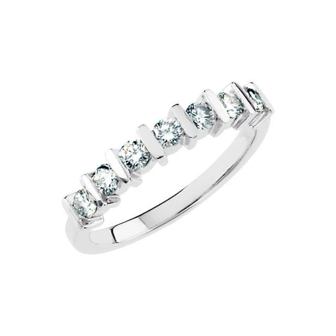 Platinum 1/2 CTW Diamond Anniversary Band, Size 6