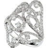 14k White Gold Diamond Ring, Size 7