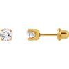 Crystal Inverness Piercing Earrings in 24k Gold Plated Stainless Steel