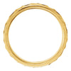 14k Yellow Gold 6.75mm Grooved Design Band Size 8