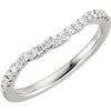 14K White Gold 1/4 CTW Diamond Matching Band For 1 CTW Diamond Semi-Mount Engagement Ring (Size 7)