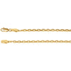 2.5 mm Diamond Cut Cable Chain Bracelet in 14k Yellow Gold ( 7-Inch )