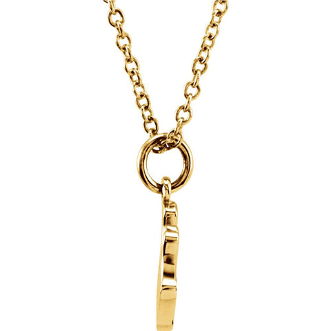 14k Yellow Gold Tiny Posh Crown 16-18" Necklace