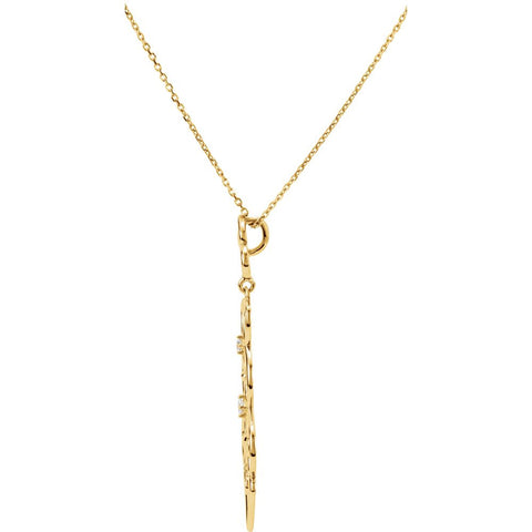 14k Yellow Gold 1/6 CTW Diamond Decorative 18" Necklace