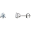 Pair of 05.75 mm Cubic Zirconia Earring in 14K White Gold