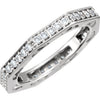 1/2 CTTW Round Diamond Eternity Wedding Band Ring in 14k White Gold ( Size 6 )
