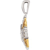 14K Yellow & White 1/4 CTW Diamond Pendant