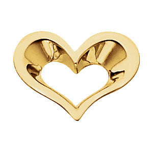 14k Yellow Gold Heart Pendant