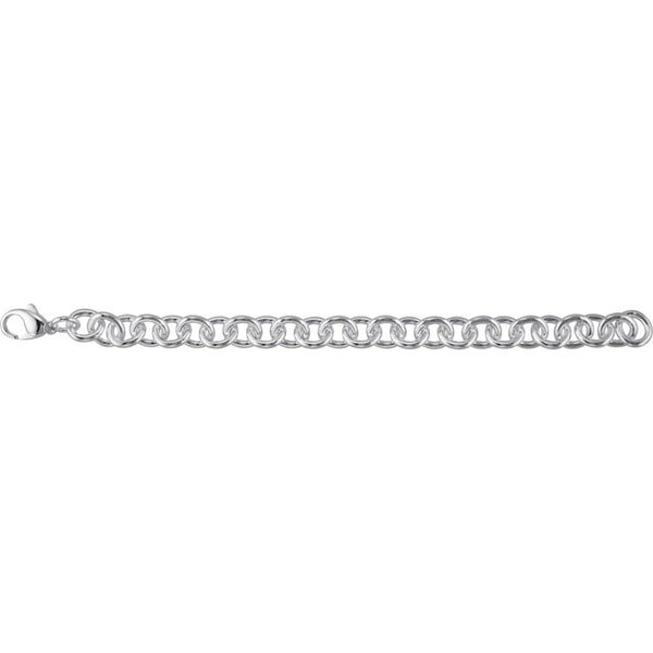 Sterling Silver 10mm Cable 8.5" Bracelet