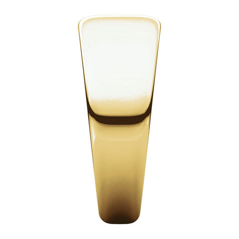 14k Yellow Gold 8mm Half Round Tapered Band, Size 10