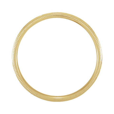 14k Yellow Gold 3mm Comfort-Fit Band Size 7