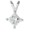 1/4 ct. Princess-Cut Diamond Solitaire Pendant in 14k White Gold