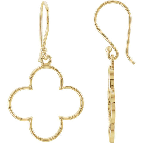 14k Yellow Gold Decorative Earrings