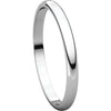14k White Gold 2mm Half Round Light Band, Size 7