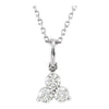 14k White Gold 1/3 ctw. Diamond Three-Stone Necklace